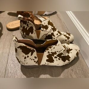 Cow print boots women’s